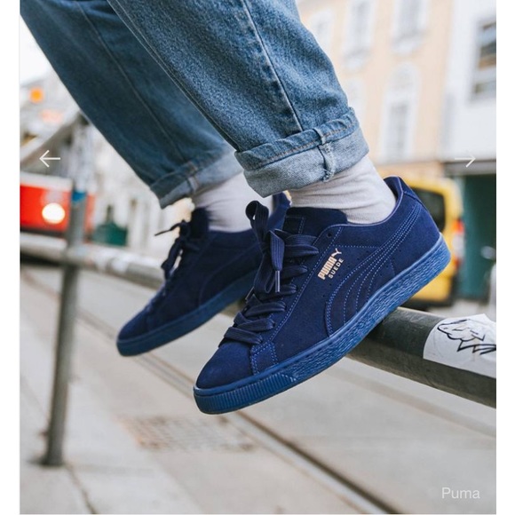 Puma Iced Fluro Suede Low Tops - Picture 1 of 7